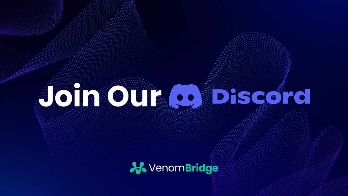 🙋‍♂️ Need help with VenomBridge? 
Join our #🆘·) support Discord channel. 
Create tickets for Support, Partnership, Feedback, or Discord issues. 
discord.com/invite/venombr…  🌉🔗