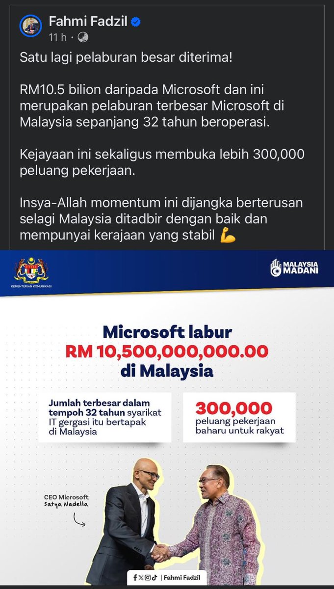 Merangkul perjalanan inovasi Malaysia dengan pelaburan terbesar kami! Teruja untuk memacu transformasi AI dan memperkasakan peluang kemahiran baharu di seluruh negara. #MalaysiaInnovation #AITransformation #SkillEmpowerment