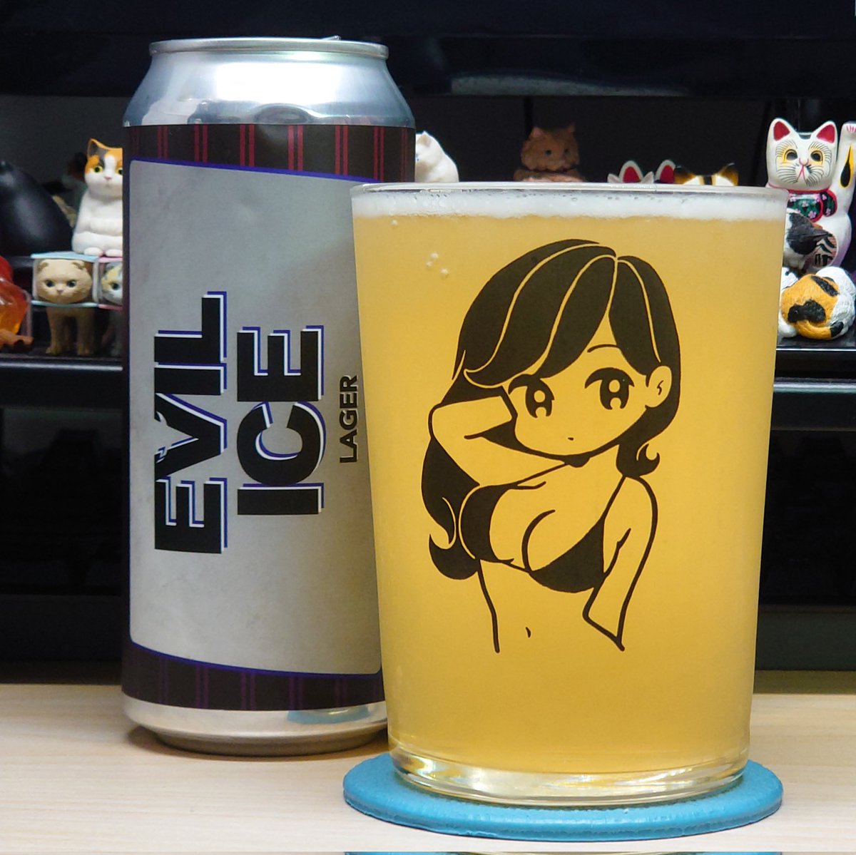 #EvilTwinBrewing
『EVIL ICE』
ABV 6%
Style:LAGER
キレキレサクサククリスプラガー！
旨い♪
#ビール #beer #クラフトビール #craftbeer #酒のスマイル（@sakenosmile_oki） #conix