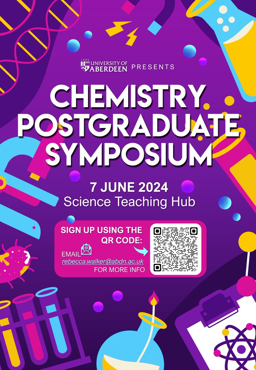 dr rebecca walker π©πΌβπ¬π§π (@drbexwalker) on Twitter photo On 7th June the <a href="/aberdeenuni/">University of Aberdeen</a> Chemistry Dept will showcase the ongoing work of our fantastic PhD students in the annual PGR Symposium. Anyone is welcome to see what cutting edge research is going on in UoA Chemistry! πβοΈπ§ͺπ¦ #academiclife #academicresearch #phdlife #chemtwitter On 7th June the <a href="/aberdeenuni/">University of Aberdeen</a> Chemistry Dept will showcase the ongoing work of our fantastic PhD students in the annual PGR Symposium. Anyone is welcome to see what cutting edge research is going on in UoA Chemistry! πβοΈπ§ͺπ¦ #academiclife #academicresearch #phdlife #chemtwitter