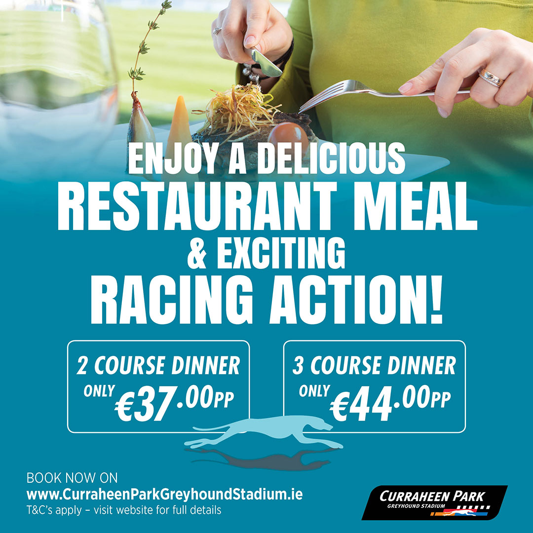 Don't let this bank holiday weekend go to waste! 🎉

At Curraheen Park, we know just how to enjoy the long weekend in style with our fantastic offers and restaurant packages available! 🥂

Check it out now on CurraheenParkGreyhoundStadium.ie

#GoGreyhoundRacing #ThisRunsDeep