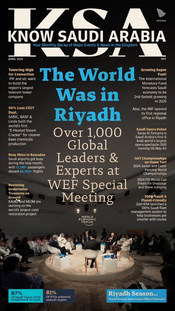 In our fourth edition of #KnowSaudiArabia, we've highlighted a plethora of world firsts and superlatives on the cover, showcasing the Kingdom's renowned reputation for such achievements.