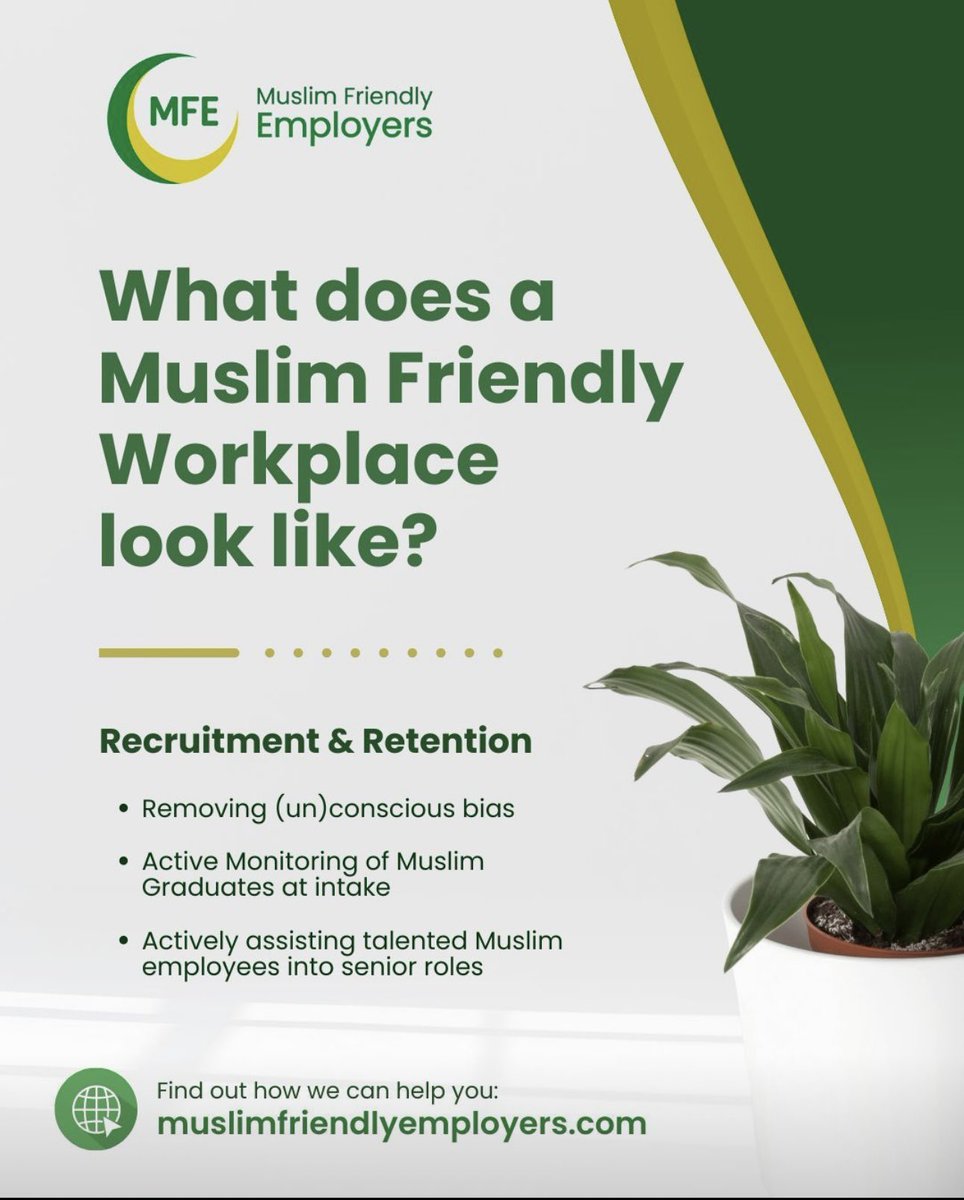 🌟 Building a Muslim-friendly workplace means fostering an inclusive environment where everyone feels valued and respected.Addressing (un) conscious biases in recruitment to actively supporting career growth, let's create spaces where diversity thrives! #MuslimFriendlyWorkplace