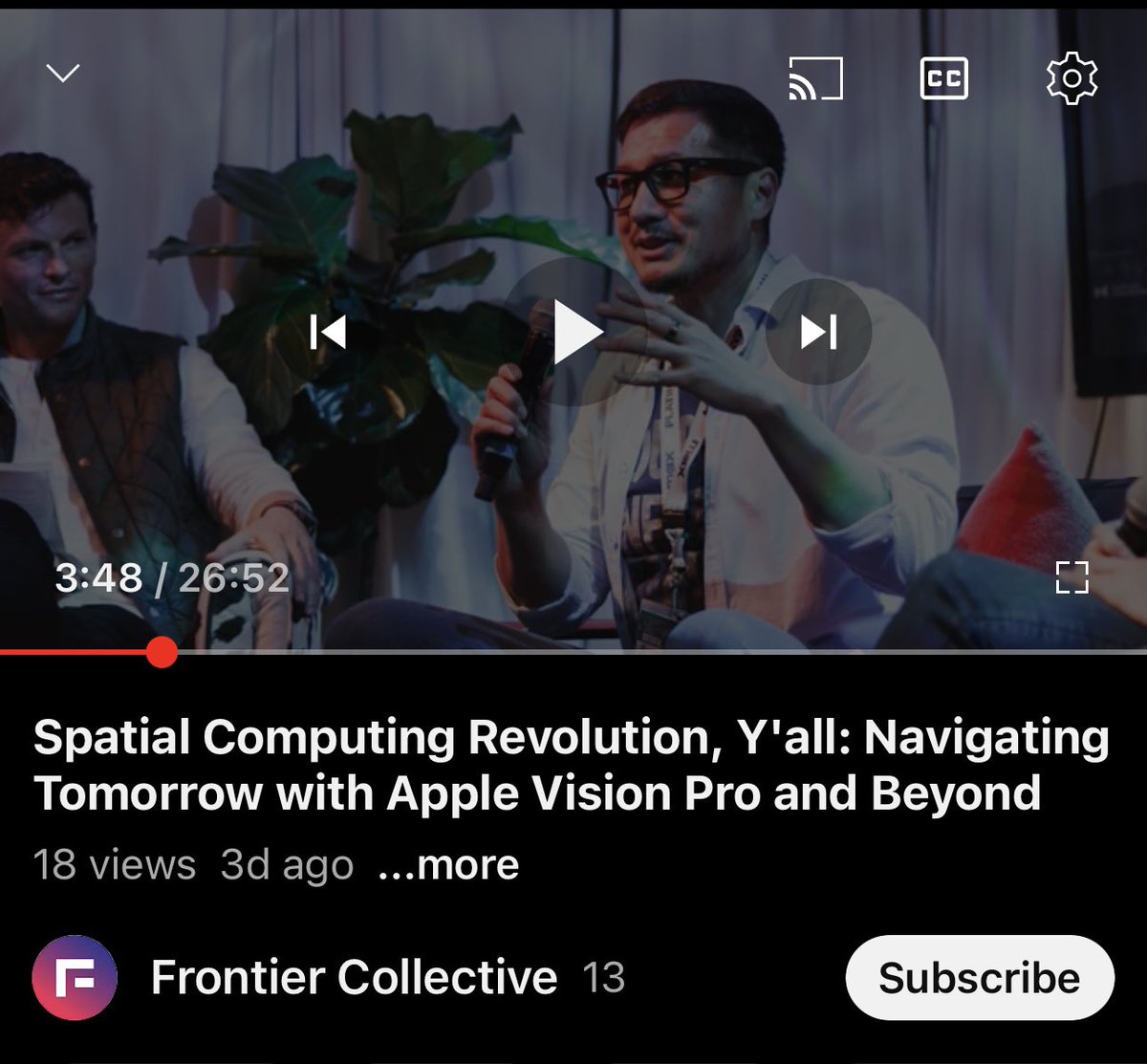 Here’s a recording of the panel I did on spatial computing from @sxsw this year with Blair Macintyre, @evanhelda and Trista Pierce in Austin. Have a listen if you have time. 👇👇 youtu.be/OnYiv9SyYSA #OurNextReality #XR #VR #AR #AI @dburgar