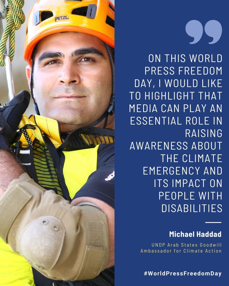 A dedicated environmental advocate in the region & globally, @UNDPArabStates regional Goodwill Ambassador for #ClimateAction, @mikaelhaddad, was in Brussels this week. Here's his message for #WorldPressFreedomDay