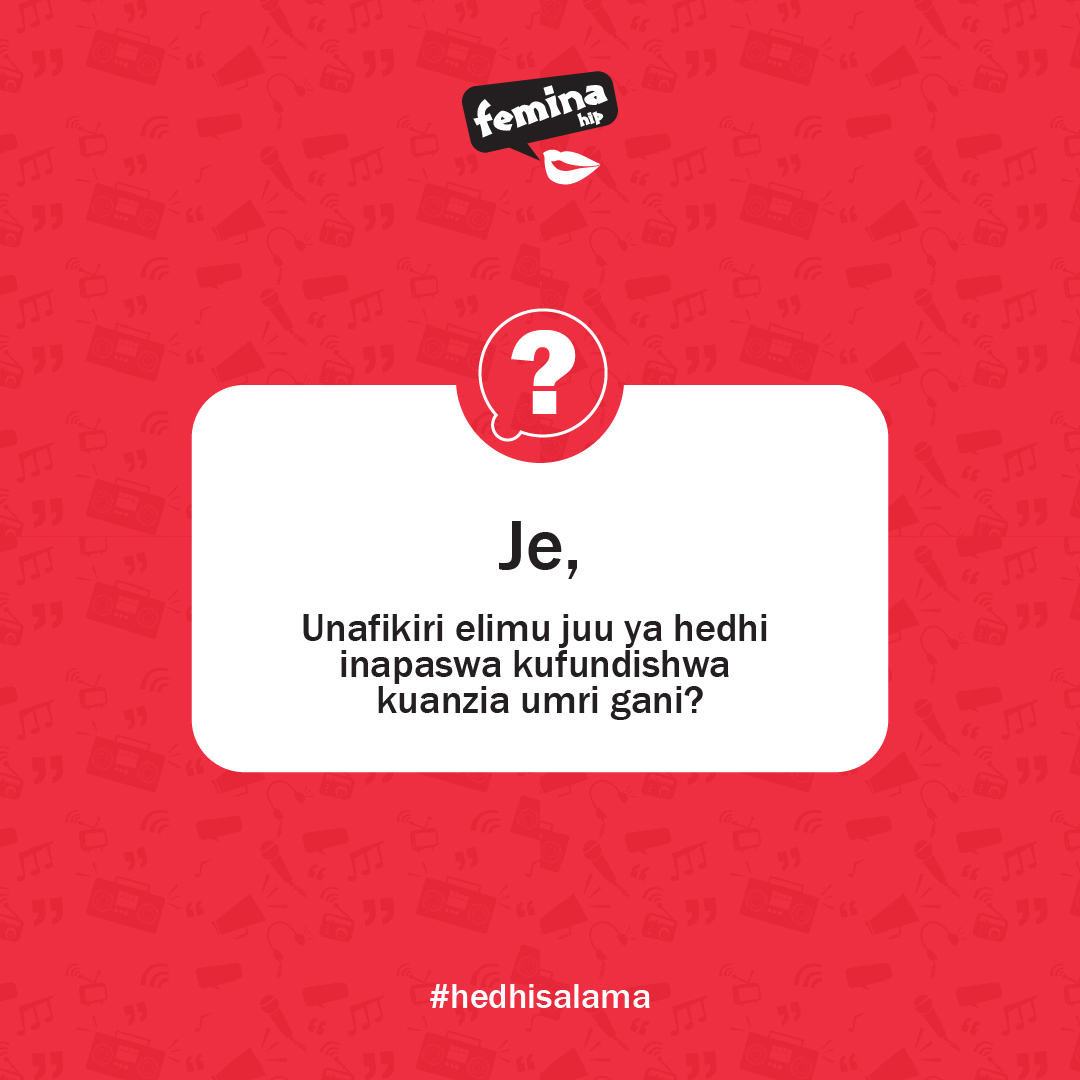 Binti Mpole leo anauliza, Ni umri gani sahihi kwake kupata elimu kuhusu hedhi? #RedAgenda #MHMDay2024 #feminahip @FeminaHip