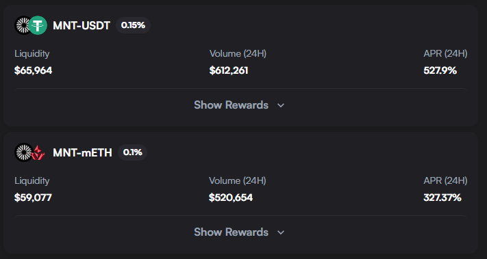 Two Liquidity Books pools on @MerchantMoe_xyz already with 10x utilization rate. Moe's new incentivization hook 'MDMA' is driving liquidity towards the active bin, This deeper liquidity unlocks zero slippage trading for Mantle, making Merchant Moe THE trading hub of the eco.