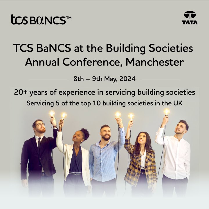 TCS BaNCS is an exhibitor at the Building Societies Conference 2024 & will showcase its #UK ready #digital core platform for deposits & #loans, an end-to-end solution made available on a #SaaS model, designed to enhance end customer experience. on.tcs.com/49QUxTc