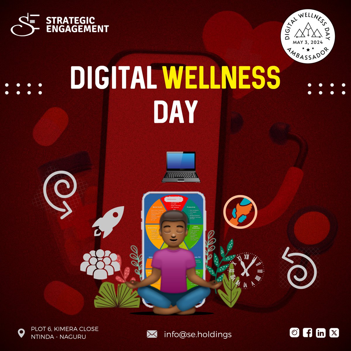 StrategicEngage's tweet image. Celebrating the 5th Anniversary of Digital Wellness Day. Our team could not be more thrilled to celebrate this milestone with @digiwellinstit [DWI]. 
Read: linkedin.com/feed/update/ur…

#DigitalWellnessDay #TechBalance #WellnessJourney #DigitalWellnessDay #DigitalWellness #MindfulTech