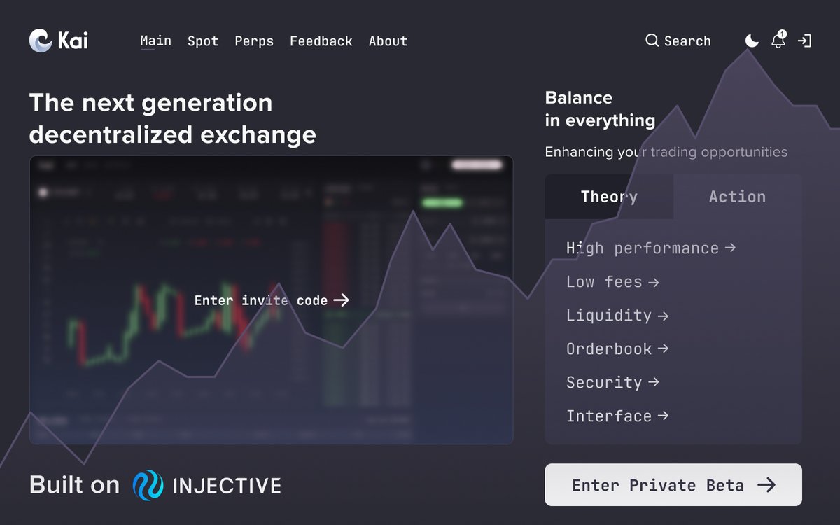 📊A new DEX has been launched on @injective! 📈@KaiExchange_ will amaze you with high performance, minimal fees, large liquidity and high level of security! ⌨️Find a private code to be among the beta testers and one of the first to experience the features of Kai! $INJ #INJ