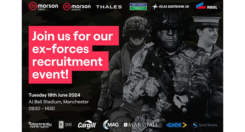 Morson Forces recruitment event 18 June 2024. loom.ly/kNKSmHM

#militarytransition #militaryresettlement #veteranemployment