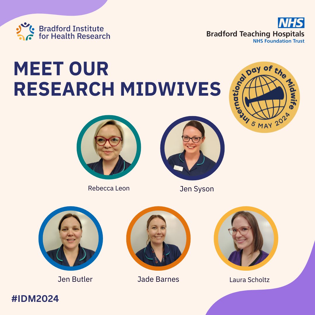 👩‍⚕️🌟 This Sunday, on the International Day of the Midwife, we’re celebrating midwives worldwide for their incredible impact on women's health! At @BTHFT, our research midwives empower Bradford families through research participation 🙌👏 #IDM2024