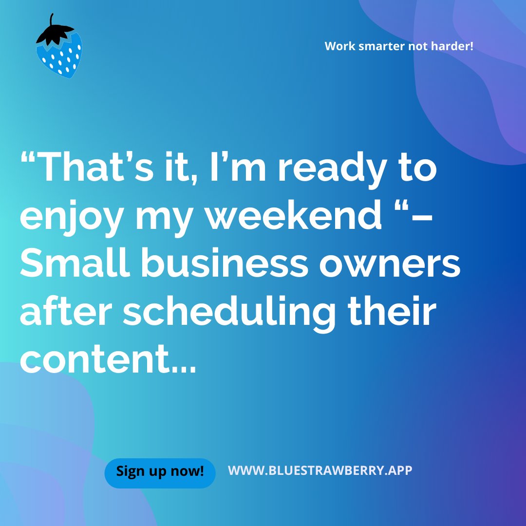 Want to experience the feeling of knowing all of your content is scheduled for the week, month, even year? #bluestrawberry #contentmanager

Click for more bsapp.ai/LPfA9-VmY

#marketingtips #bloggingtips #contentmanager #digitalmarketingtips #etsytips #generativeai #AI