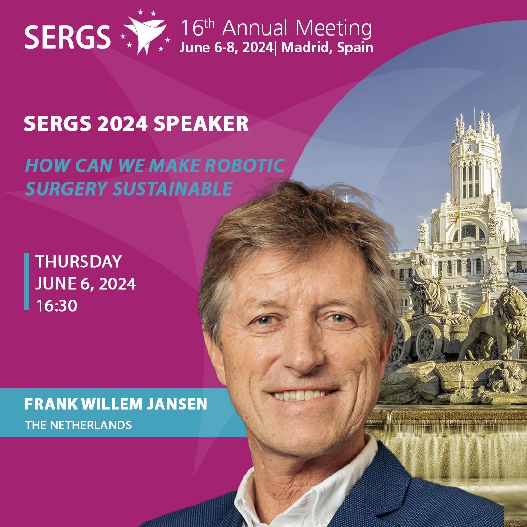 How can we make robotic surgery sustainable? 🤔 We’re very much looking forward to this session with Frank Willem Jansen 🇳🇱 in Madrid! Join him and all our other delegates at our conference on robotic gynaecologic surgery, June 6–8. See you at #SERGS2024!