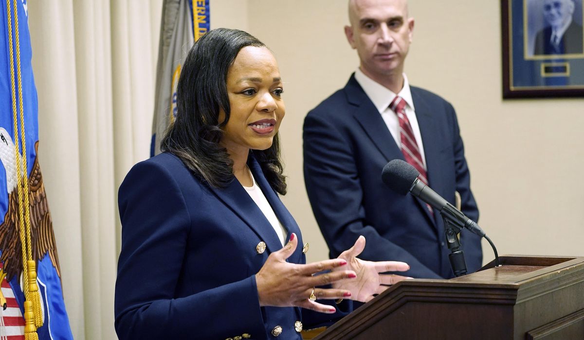 DOJ’s Kristen Clarke admits arrest after lying at confirmation trib.al/YIWLGBV