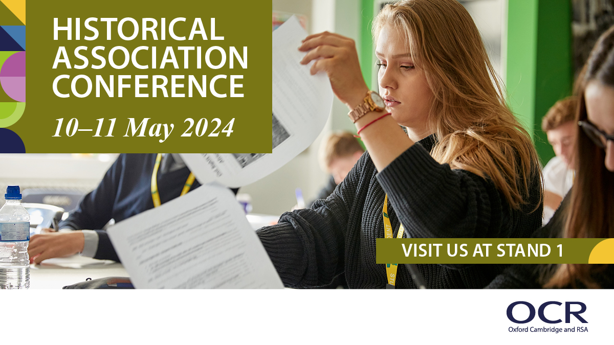 One week to go before the 2024 @histassoc conference. 

We're looking forward to talking to teachers about our History qualifications: ow.ly/QZHO50Rtpff

#historyteacher #Alevelhistory #GCSEhistory  #HAConf24