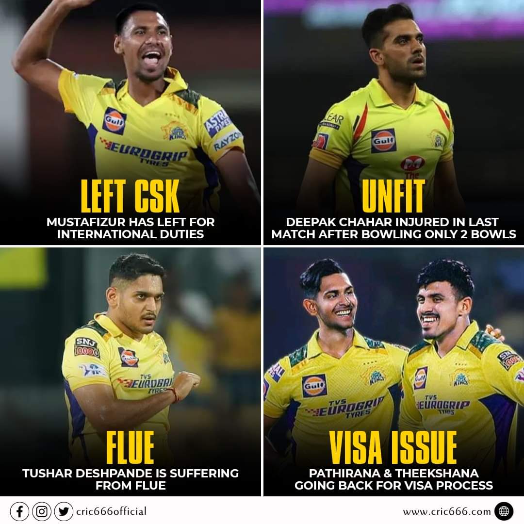 Tough days ahead for CSK 😥

#indiancricket #cric666 #IPL2024 #CSKvsPBKS #CSK