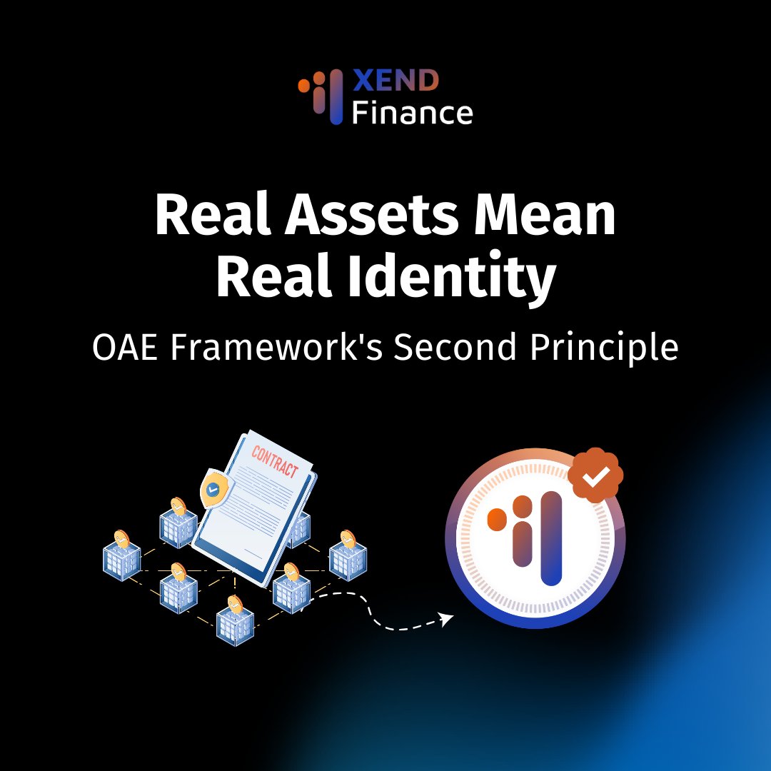 How will an asset, or 'RWA' be represented in the OAE framework? Every asset integrated into OAE must have its legal ownership confirmed, and linked to a specific, verified Xend ID. Assets get represented as smart contracts, and rights tokens tied to the verified Xend ID.