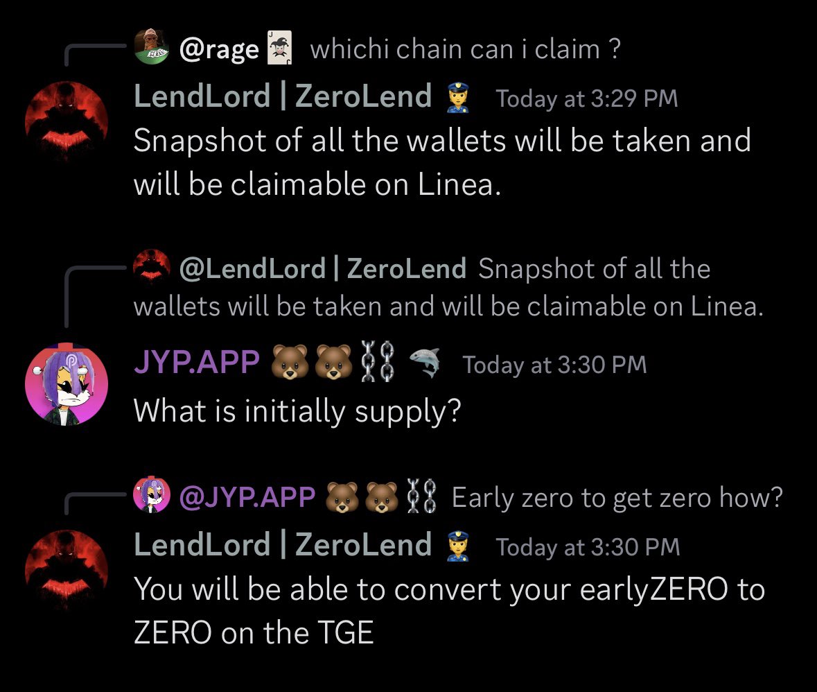 📌 ใครมีแต้มบน ZeroLend / มี $earlyZERO รอ convert เป็น $ZERO กันได้วัน TGE 6 พ.ค. นี้นะคะ ✅

Exchange ที่ประกาศลิสต์ $ZERO ตอนนี้:
👉🏻 OKX 
👉🏻 KuCoin
👉🏻 Bybit
👉🏻 Bitget