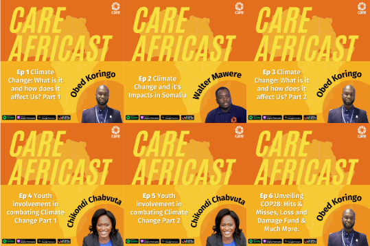 From floods in East Africa to droughts in the South, #ClimateChange is hitting #Africa hard. Did you catch #CAREAFRICAST's episodes on this & actions being taken to combat it? #FBF @afripods bit.ly/4aaVO8U @apple: bit.ly/49EwuI1 @Spotify: bit.ly/3uRyNI3