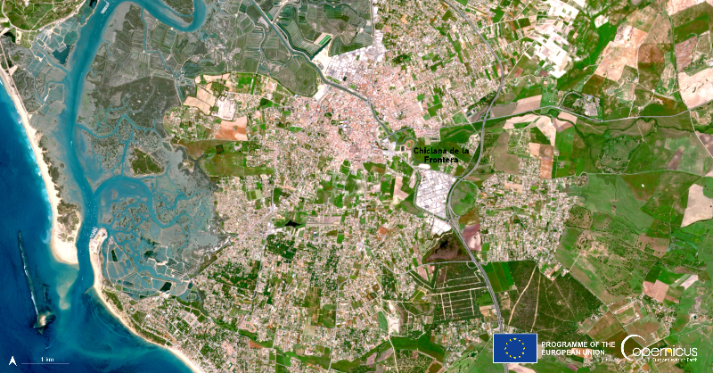 🇪🇺🛰️El satélite #Sentinel2 del Programa de Observación de la Tierra de la UE, @CopernicusEU, nos muestra esta inpresionante vista de la localidad gaditana de Chiclana de la Frontera.

Descubre más sobre Copernicus👇
🔗copernicus.eu/es/sobre-coper…