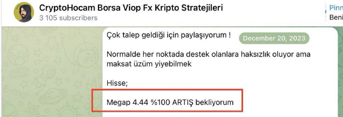 Ve #MEGAP 4. TAVAN ile 8.36₺ seviyesine ulaştı..:)))

An itibariyle %90 KAZANÇ🧿

Ve portföyden çıkarıyorum değerlendiren dostlarım bereketini görsün🙌🏻

Yeni hisse için BERABER MİYİZ✊🏻