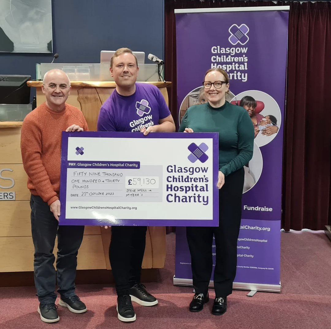 Super supporter, Steve McGill, is planning his fourth charity auction for @GCH_Charity 💜 The Special Wee Dram Auction will take place on the 9th October at @mctears in Glasgow. If you have a special wee dram that you’d like to donate, please get in touch 👇