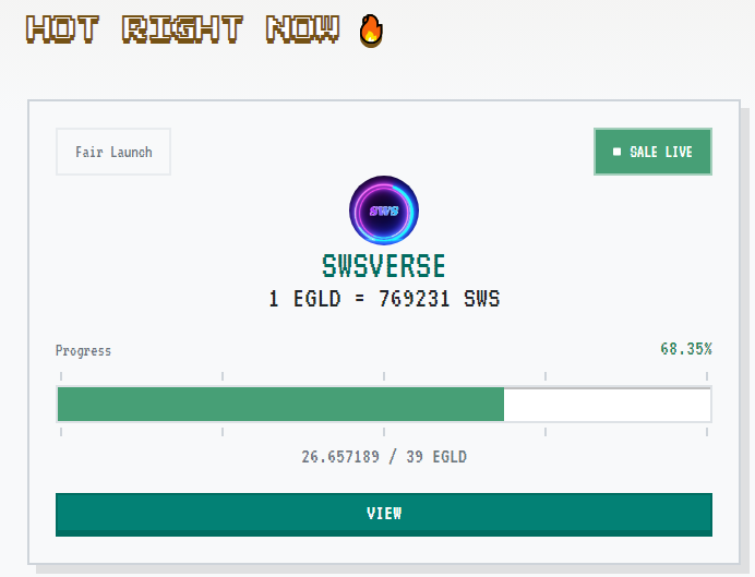 SwsVerse's tweet photo. Hi all ๐ Are you ready to launch?
๐๐๐๐๐๐๐๐
https://t.co/U65eaX9YWd
โ๏ธโ๏ธโ๏ธโ๏ธโ๏ธโ๏ธโ๏ธโ๏ธโ๏ธโ๏ธโ๏ธโ๏ธโ๏ธโ๏ธโ๏ธ
#memeversx #multiversx #ecompass_it #SWSverse #oneDex https://t.co/AGeeyGuadY