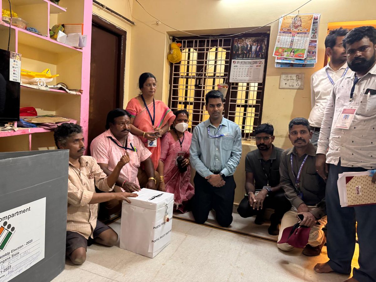 Home Voting for senior citizens above 85 years and Persons With Disabilities, (PWDs) for Lok Sabha polls begins in Hyderabad. @XpressHyderabad