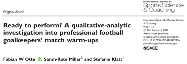 Skill acquisition is concerned with performance as well as learning. For goalkeepers and goalkeeping coaches, if you want a stimulus to reflect on your match warm ups, check out this paper from @fab_otte and colleagues: d1wqtxts1xzle7.cloudfront.net/97117078/17479…