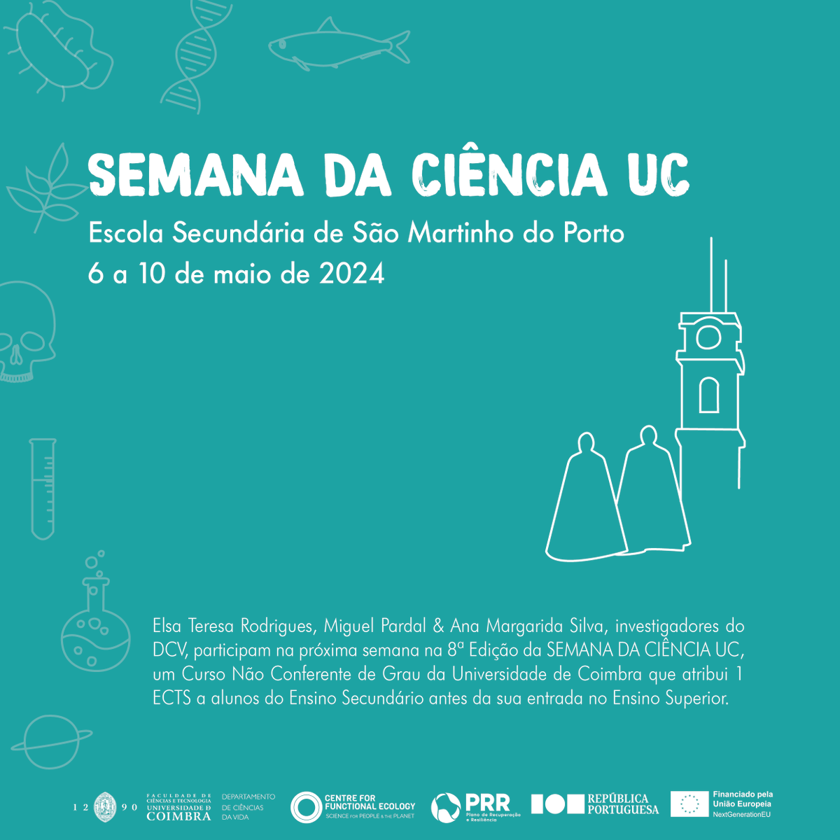 Na próxima semana tem início a 8ª edição da 'Semana da Ciência UC', curso não conferente de grau oferecido pelo DCV.