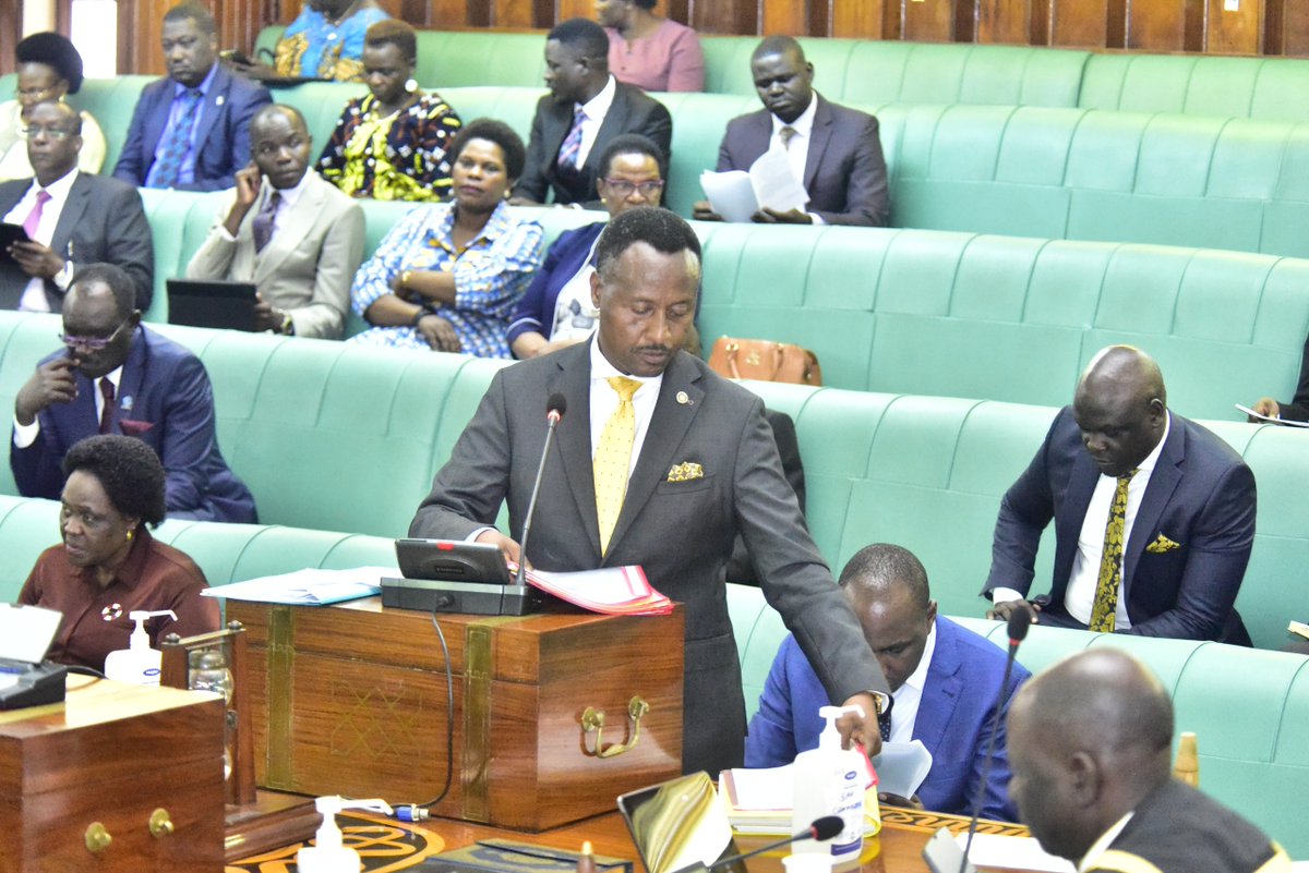 House moves to process the Value Added Tax (Amendment) Bill, 2024 at the Bill's second reading. The chairperson of the finance committee, Hon. @KankundaAmos1 is presenting the committee findings. #PlenaryUg