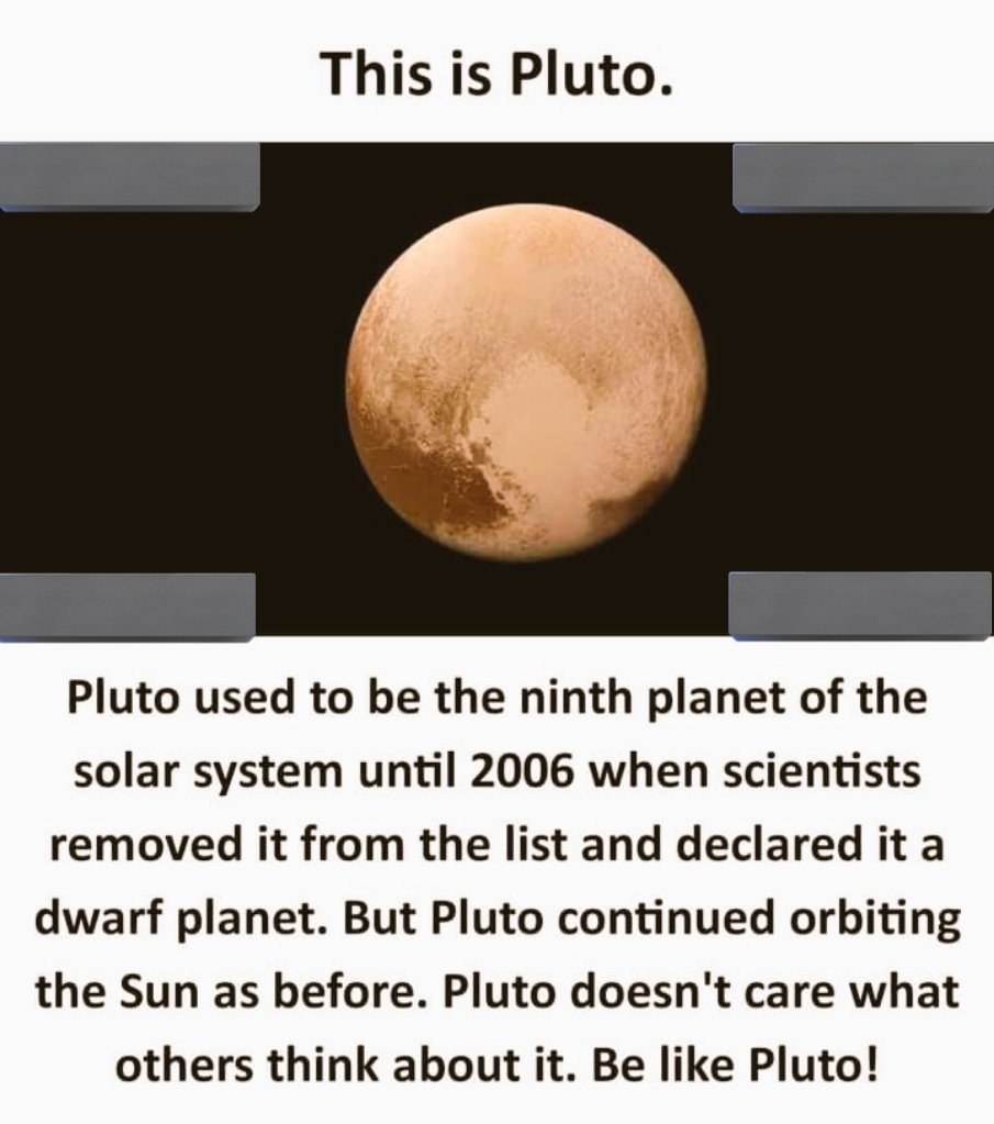 Do you know about Pluto (which used to be the Ninth planet) ?