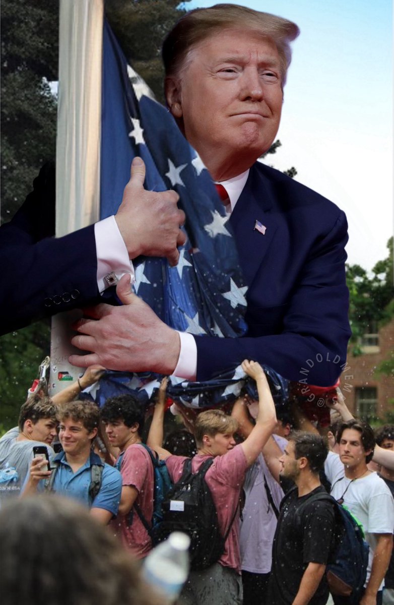 Good morning MAGA Patriots Happy Friday! We have some awesome young men who went to great lengths to save our flag!! Ole Miss also joined in by singing the Star Spangled Banner in the face of these terrorists🫡 We still have hope! God bless all these kids & God bless America🙏🇺🇲