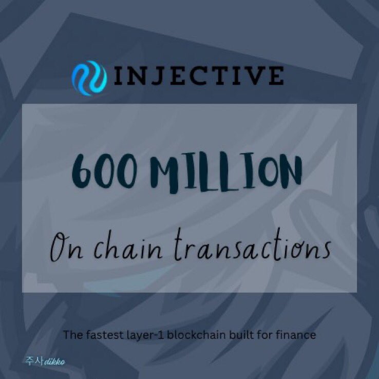 We hit 600Million On-Chain transactions🔥. Wen 1bn nINJas?👀