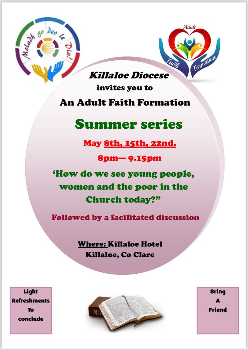 Looking forward to Summer Series with the Adult Faith Development team! @KillaloeDiocese