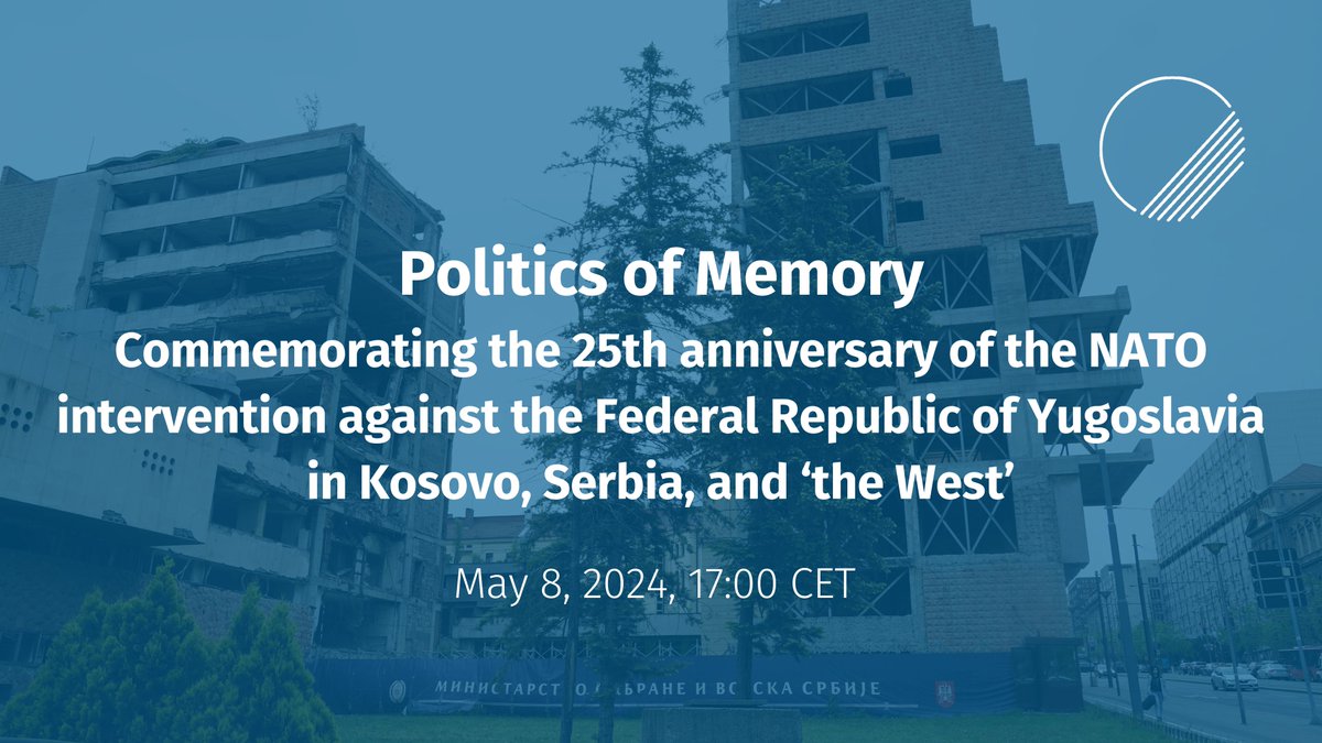 📢Dont miss out! Join us on Wednesday, May 8, at 5 pm for a panel discussion w/ @Costamagna_SEE, @natasakandic, @tschinderle, and Nevenka Tromp on the divergent commemorations of the NATO airstrike campaign against the Federal Republic of Yugoslavia. 📷sogde.org/de/events/poli…