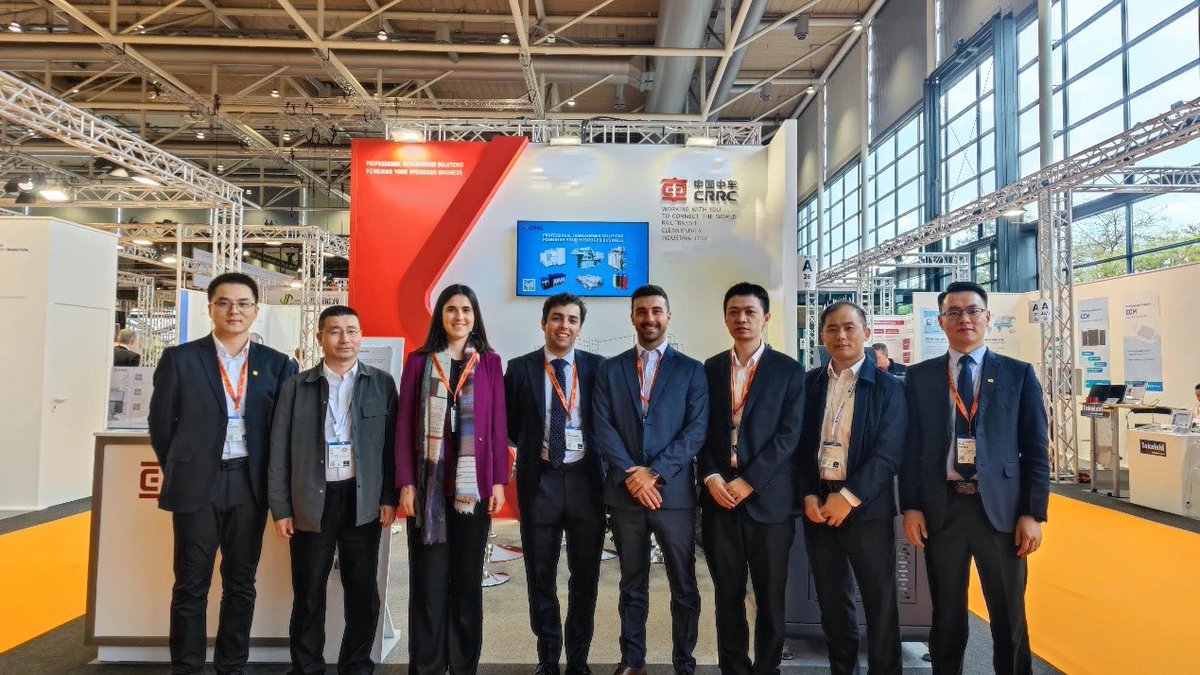 Our clean energy equipment wowed everyone to the CRRC pavilion during Hannover Messe 2024! More efforts in innovation and product development will be made to propel green development globally with fresh CRRC impetus. #CRRC #HannoverMesse2024