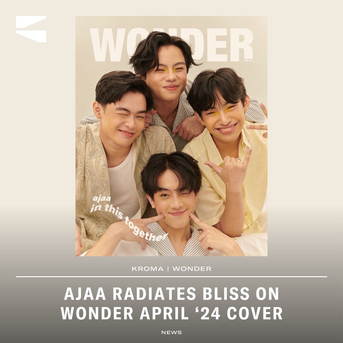 Ash, JC, Axl, and Alex of P-Pop group AJAA—an acronym of their names and a nod to the popular Korean phrase—make up a diverse quartet. However, they all share a common realization: from an early age, they knew that stage is where they belong. With a debut album coming out, AJAA