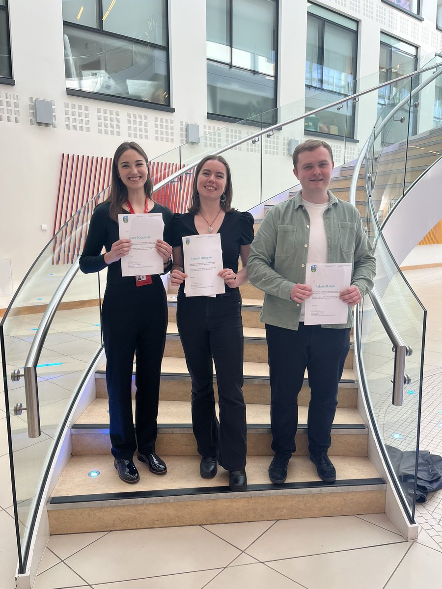 We were treated to some really excellent talks at our @UCD_SBBS #Research day. It wasn’t easy to select the best 3 prize winners were @NiamhDuggan16 from our lab; Adam Ralph - @dr_Jen_Mitchell lab & Sara Knezevic - Crean lab @UCD_Conway Congratulations 🙌 @ucdscience