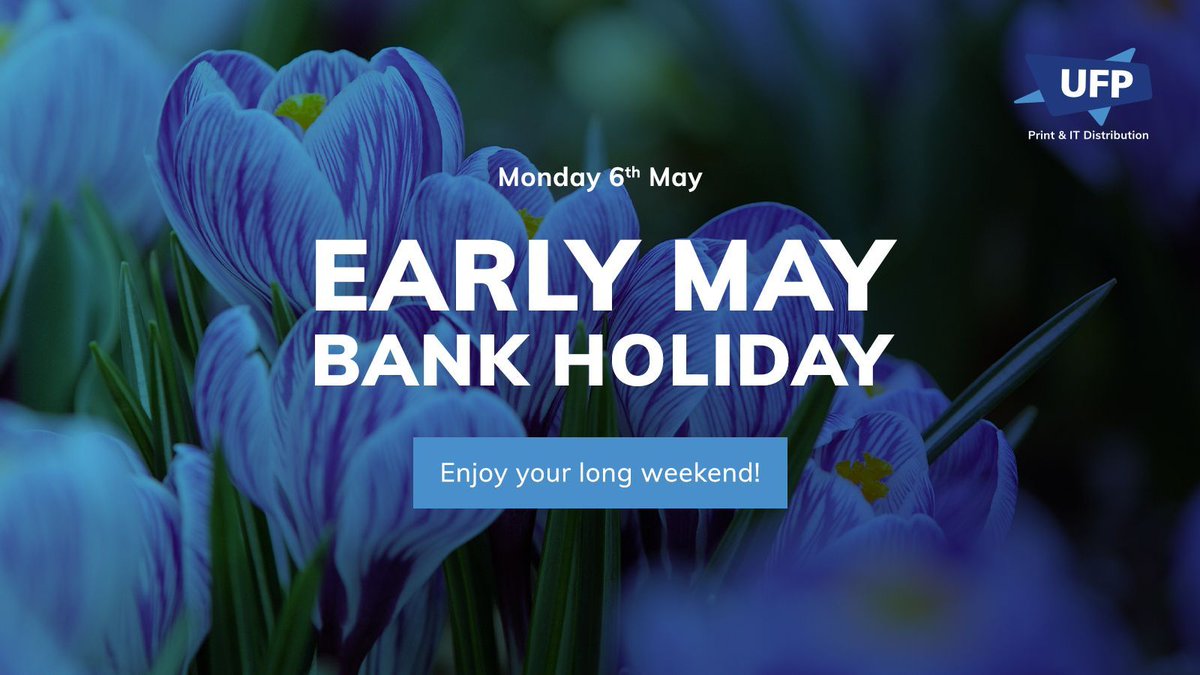 Now that we’ve almost reached the weekend, we’d like to remind everyone we close at 5:30pm today (Friday 3rd May) and will reopen on Tuesday 7th May #bankholiday #may #spring