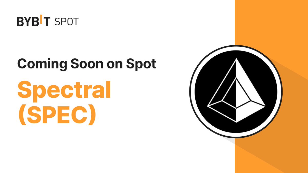 📣 $SPEC is coming soon to the #BybitSpot trading platform with @Spectral_Labs

Listing time: May 6, 2024, 10 AM UTC. Deposits and withdrawals will be available via the ETH Network.

🌐 Learn More: i.bybit.com/fcYgabC

#TheCryptoArk #BybitListing