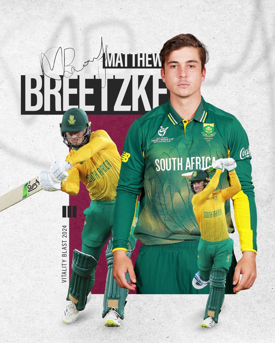 Breetzke is locked in. 🔒 We're delighted to announce that South African batter Matt Breetzke will join the Steelbacks for the @VitalityBlast. 🔥 Read more 👉 nccc.co.uk/news/matthew-b…