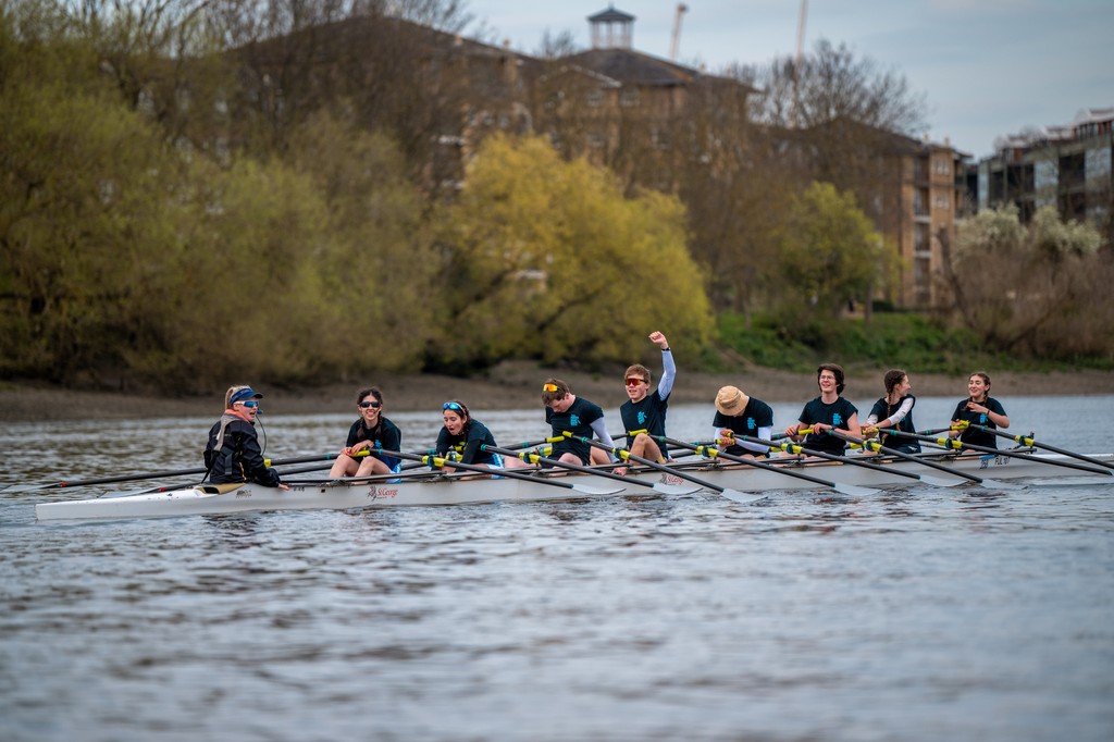 This year, the Youth Boat Race debuted, inspired by The Gemini Boat Race & backed by The Boat Race Fund & Fulham Reach Boat Club. Young rowers from 7 local schools raced octuple sculls on the iconic course. Photo: Benedict Tufnell @Row360