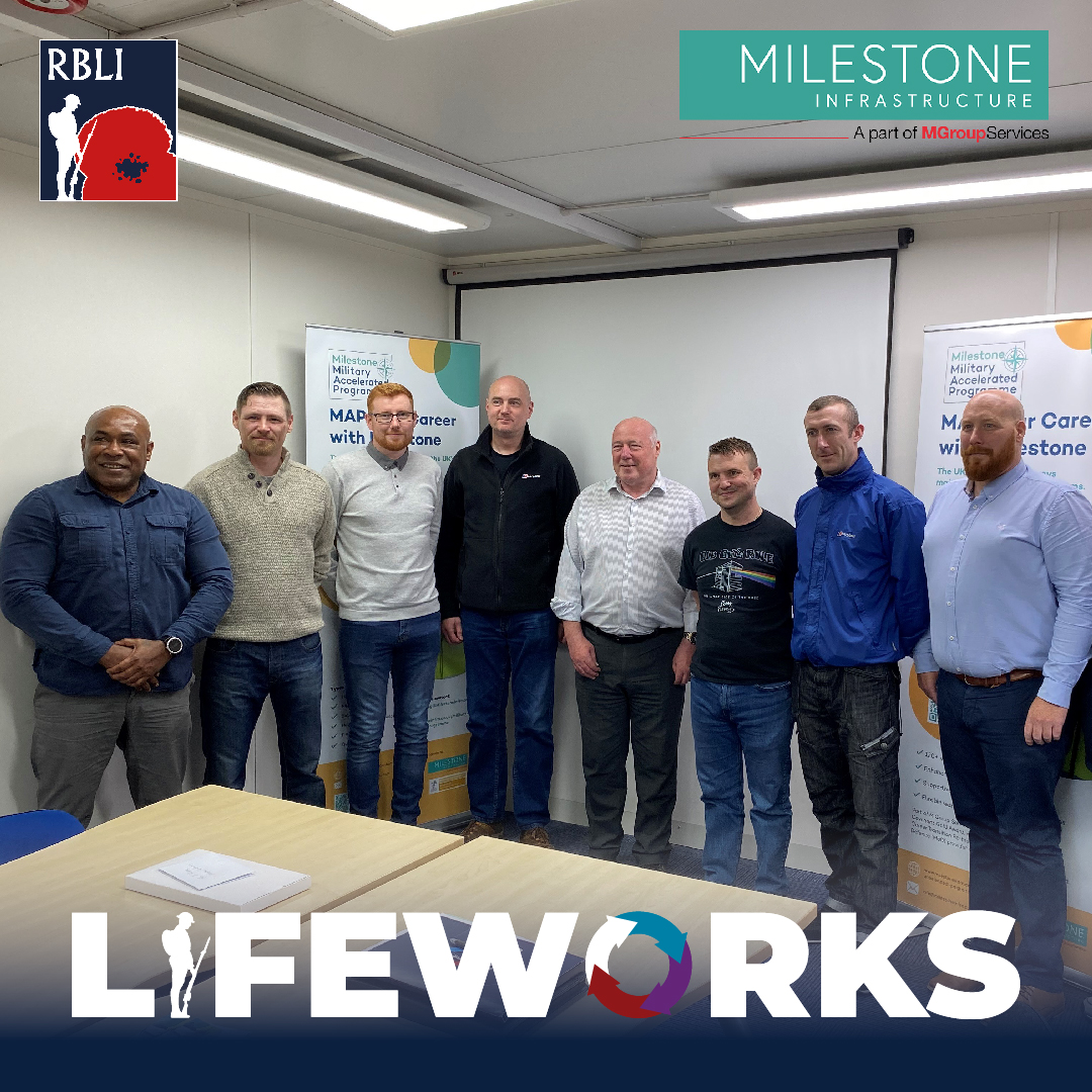 Last week, RBLI's Lifeworks course welcomed veterans to a new course in Oxfordshire, funded and hosted by Milestone Infrastructure. We are very grateful for their support with the four-day course as part of their commitment to supporting the Armed Forces community.