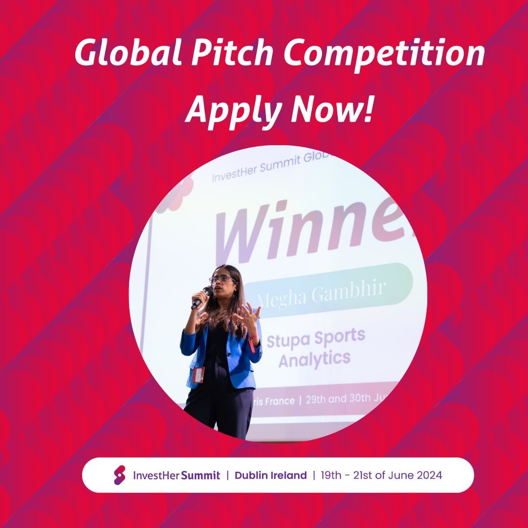 📣 Women Entrepreneurs, the clock is ticking! The @InvestHerSummit 2024 Global Pitch Competition deadline is May 10th! Why apply? Gain international exposure 🌍 Network with top investors 💸 Apply → buff.ly/3VQMdzx #GlobalPitchCompetition #CommunityIsCapital