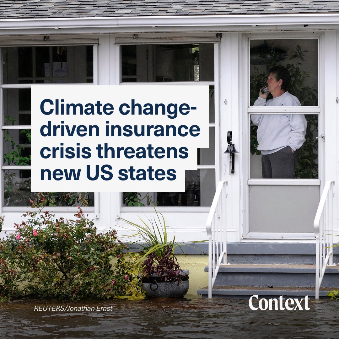 🏚 The home insurance crisis in the United States is spreading as climate change drives extreme weather. Could your state be next? context.news/climate-risks/…