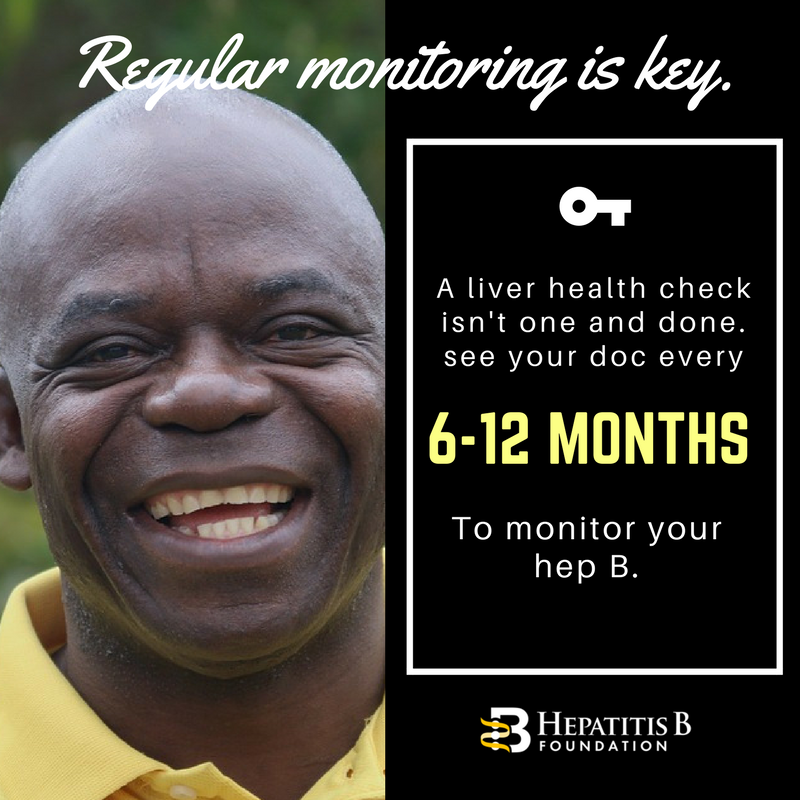 It’s important for people living with chronic hepatitis B to monitor their liver health. With simple blood tests & imaging – Ultrasound and/or Fibroscan, a doctor can manage your #hepB. ☑️See your doctor every 6 months or at least annually. Learn more ➡️ ow.ly/KWeM50NMq4x