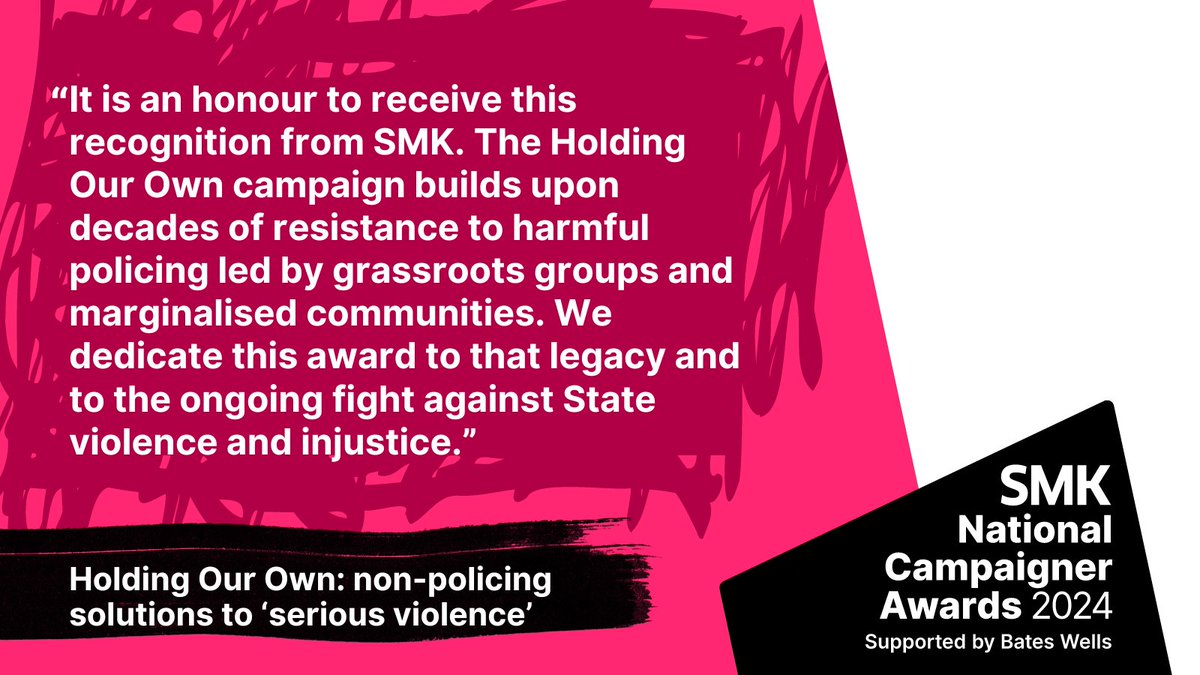 Congratulations to @libertyhq – shortlisted for Amplifying Voices in the #SMKAwards2024. 

Winners will be announced on 15 MAY. 

More details here smk.org.uk/awards_nominat… #LoveCampaigning