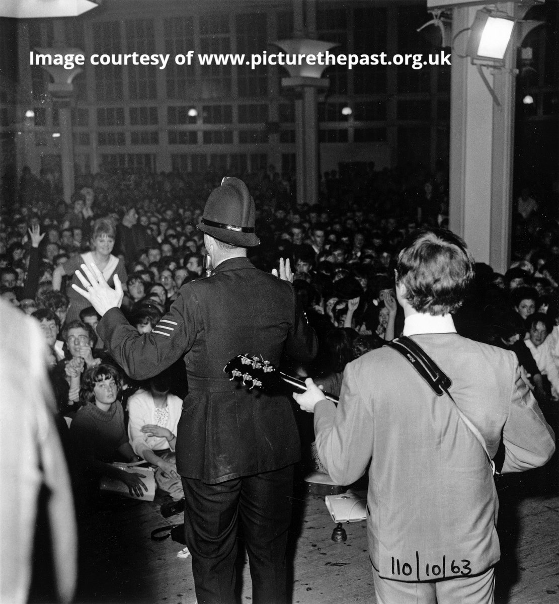 In the 1960s you couldn’t get much more famous than The Beatles. Here they are performing in Buxton in 1963. Such was their fame there’s even a police sergeant trying to control the crowd of 2500 fans. #PhotoFriday #LocalAndCommunityHistoryMonth #HBAHFame